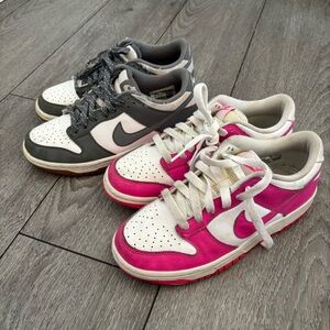 Bundle, pink and grey nike dunks